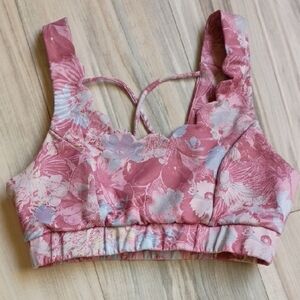 Anthropologie Pink Floral Crop Top and Pants Set